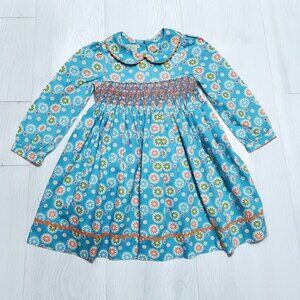Marmellata Smocked Blue Dress Size 4
